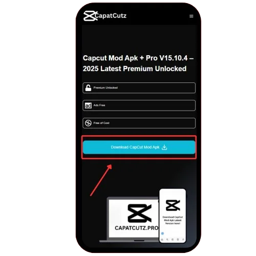 CapCut Premium Apk Latest & Old Versions How to Download CapCut Apk (Tutorial Download Button Image)